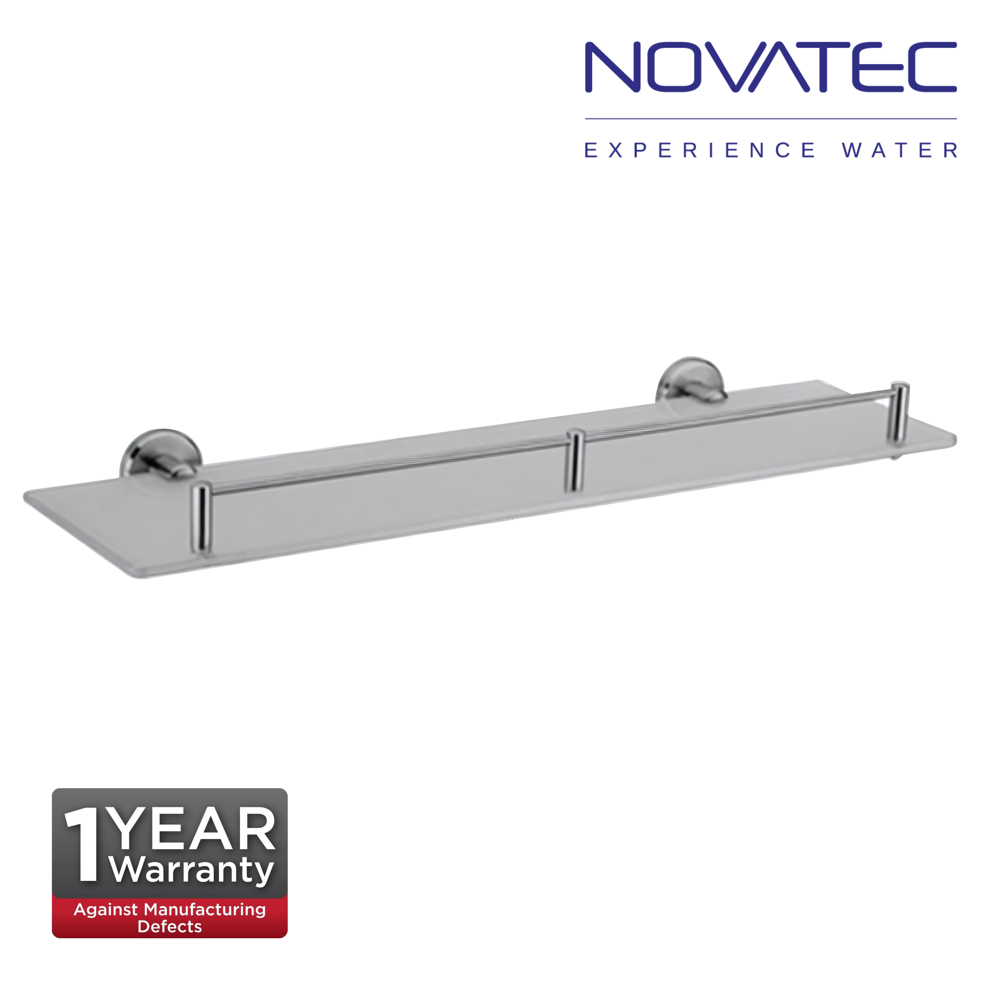 Novatec IDA23300 Chrome Plated Glass Shelf (NV23312)